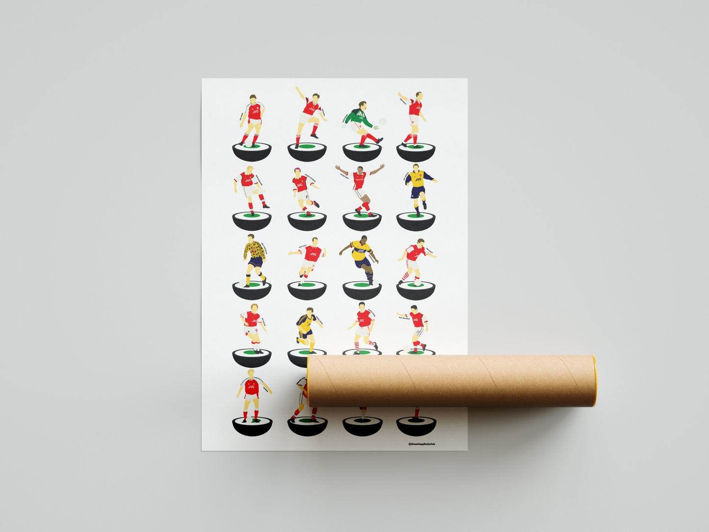 Arsenal 90's Subbuteo Print