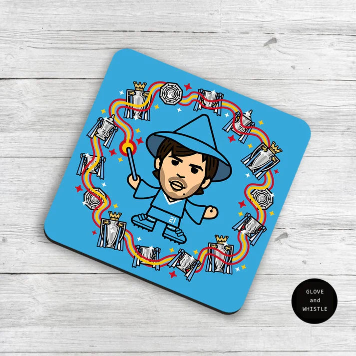 David Silva Man City Coaster
