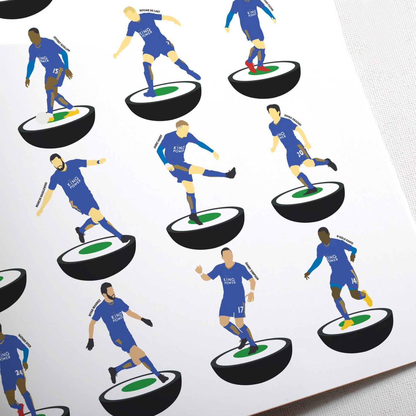 Leicester 2016 Champions Subbuteo Print
