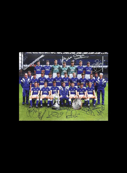 Everton 1987 Photo Signed by 12
