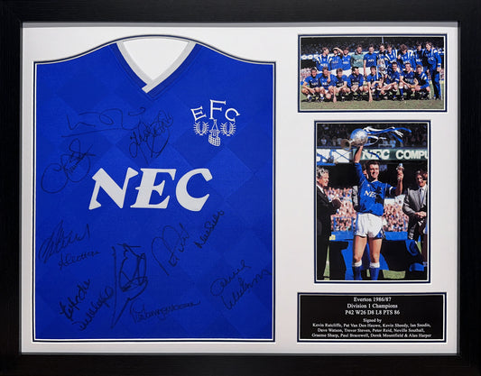 Everton 1987 Shirt Signed by 12