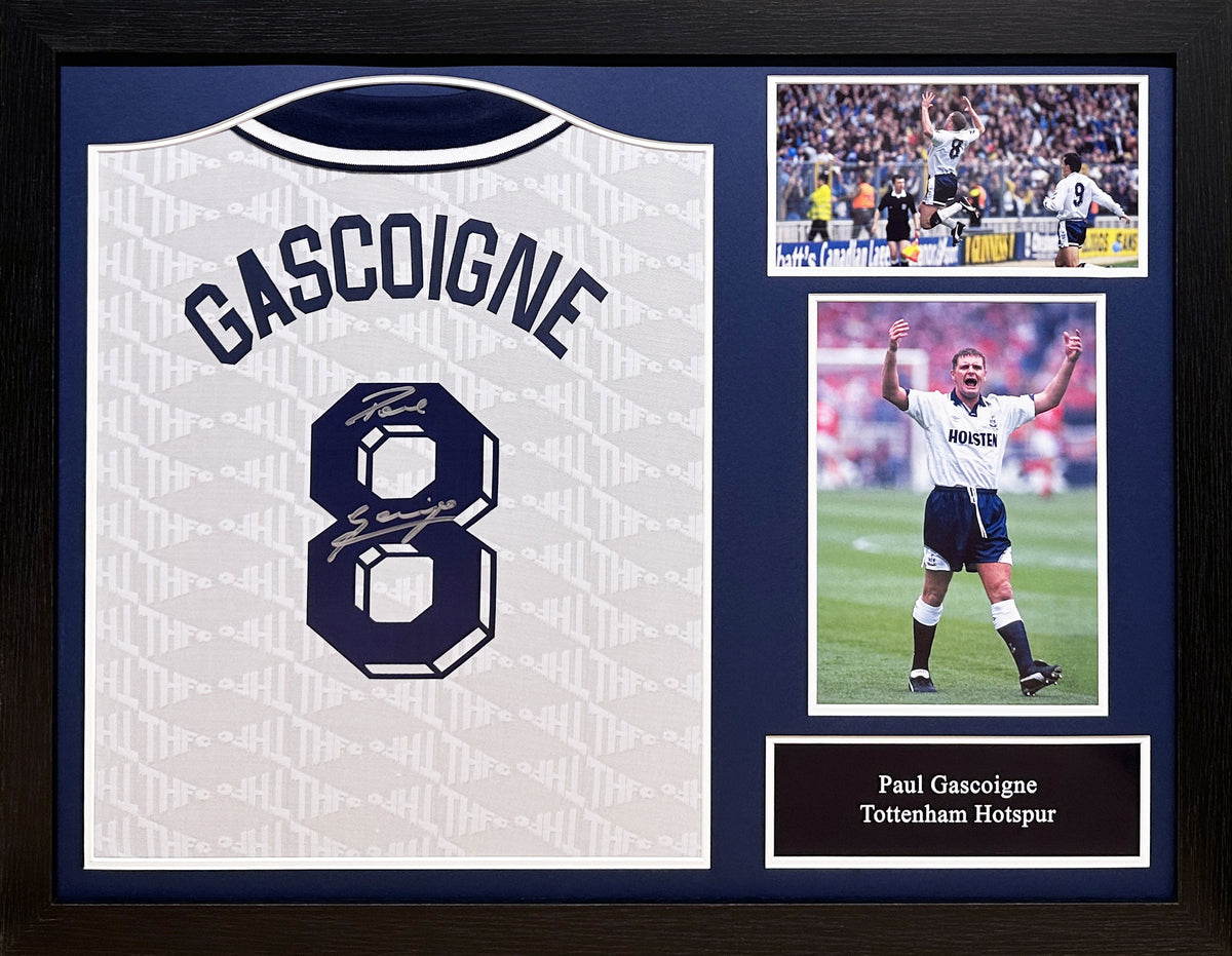 Paul “Gazza” Gascoigne Spurs Signed Tottenham 1991 FA Cup Final Shirt