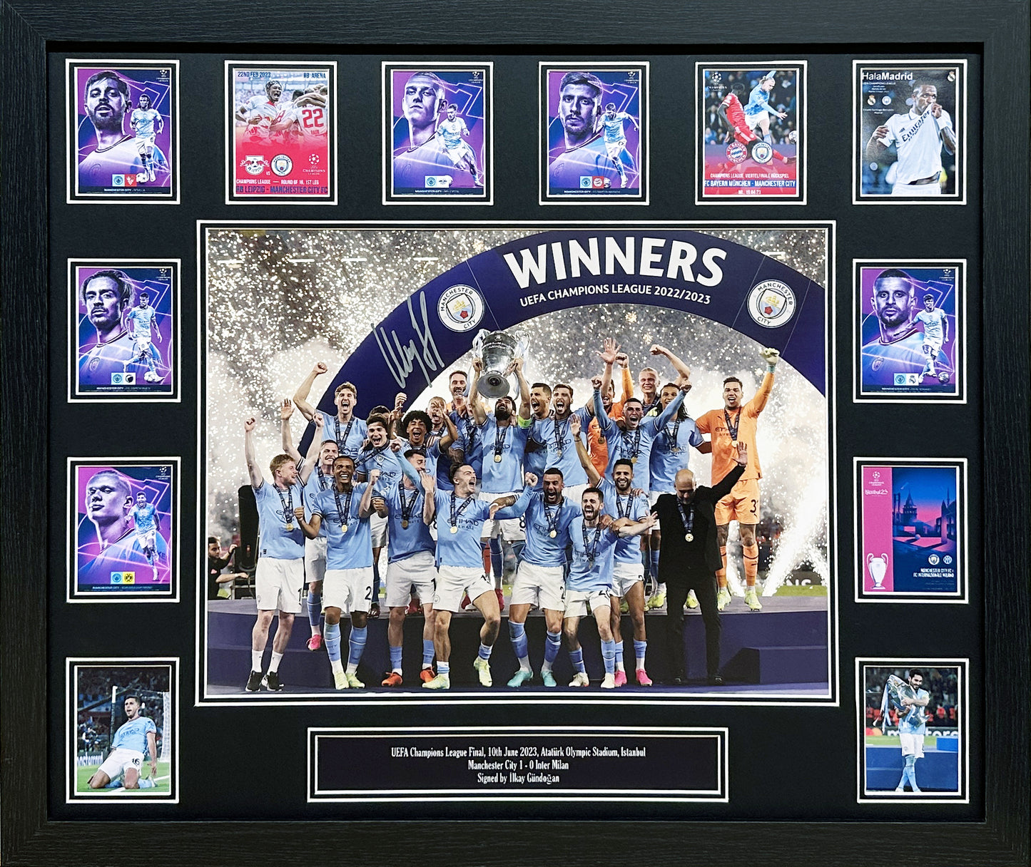 Ilkay Gundogan Signed Champions League Team Winners Photo