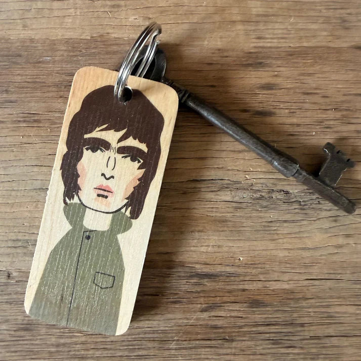Liam Gallagher Wooden Keyring