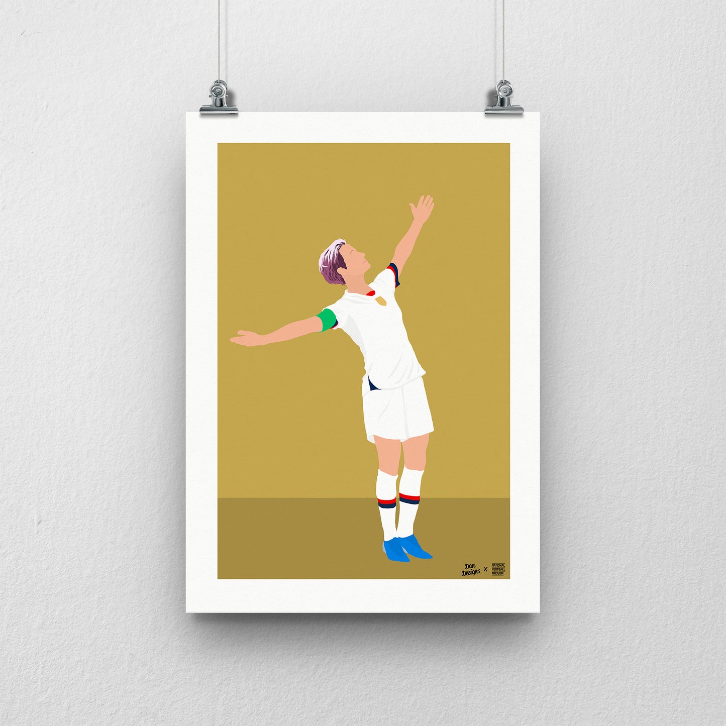 Megan Rapinoe USA A3 Print - DanDesignsGB