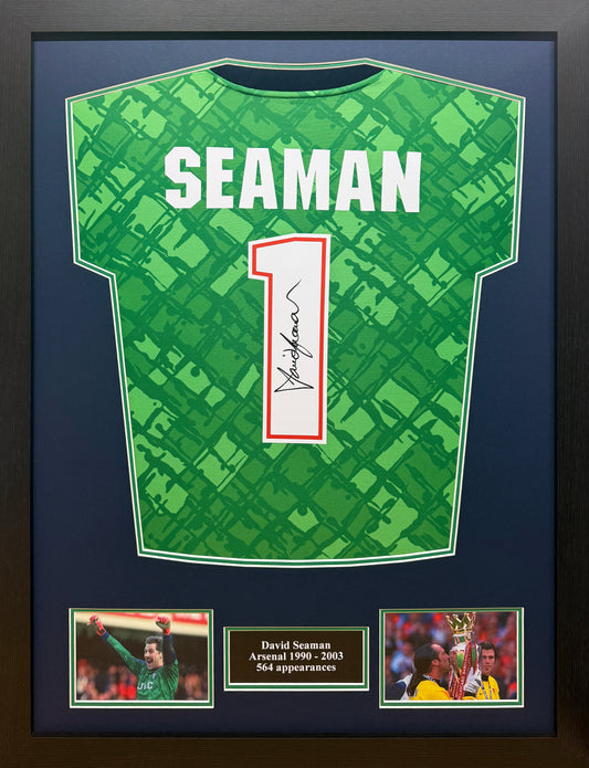 David Seaman Arsenal signed goalkeeper shirt