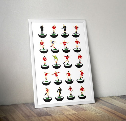 Manchester United Legends Subbuteo Print