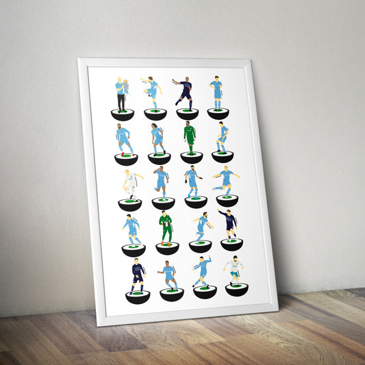 Manchester City 2022 Title Subbuteo Print