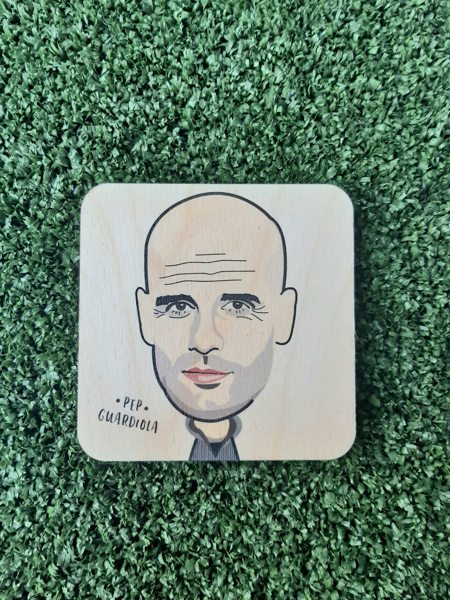 Pep Guardiola Wooden Coasters
