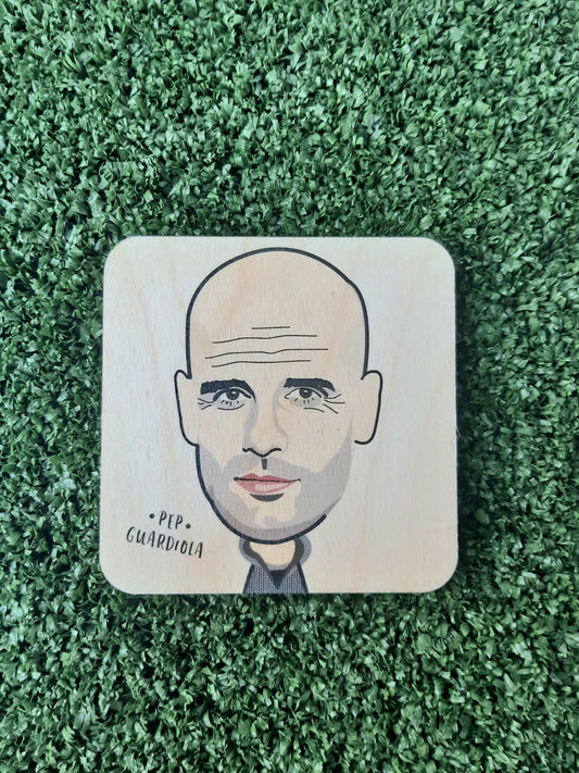 Pep Guardiola Wooden Coasters