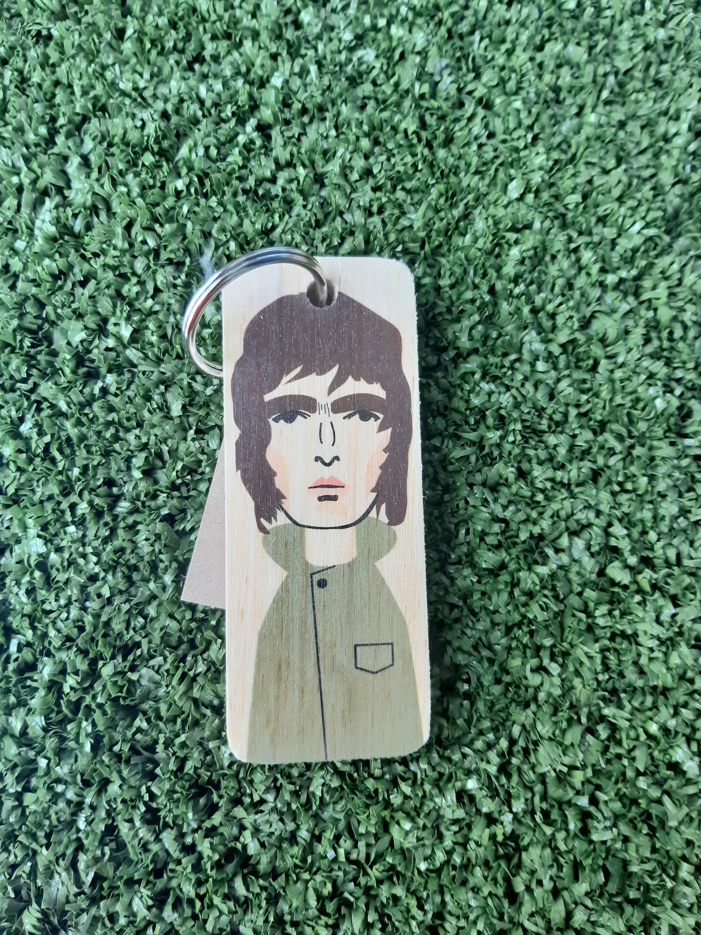 Liam Gallagher Wooden Keyring