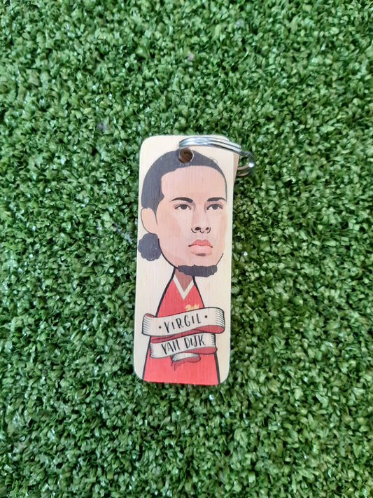 Virgil Van Dijk Wooden Keyring