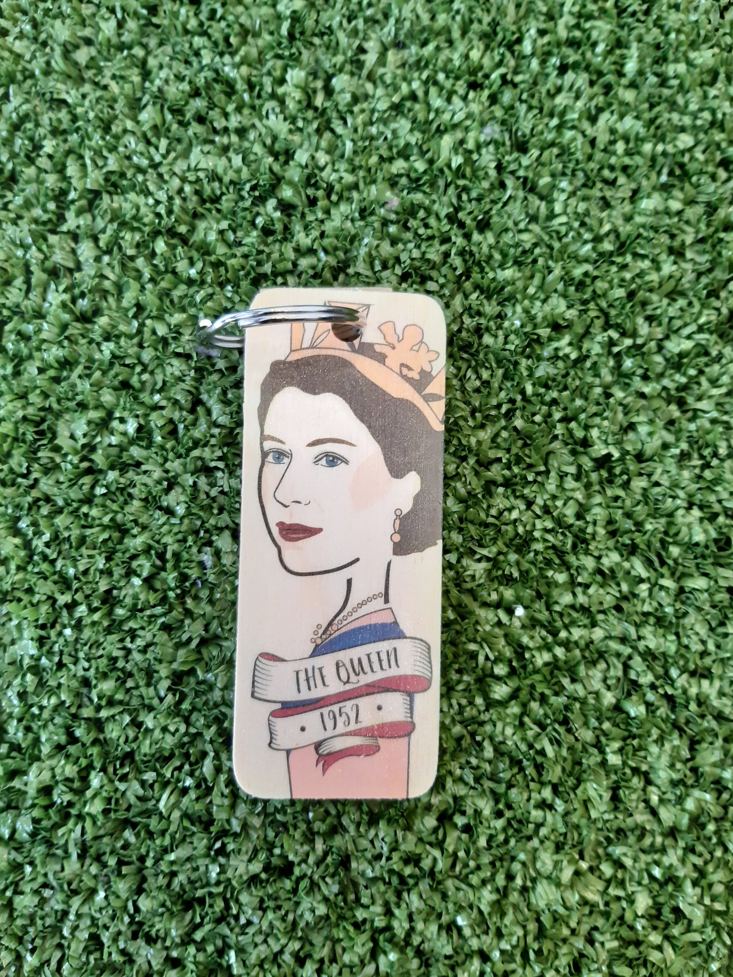The Queen (1953) Wooden Keyring