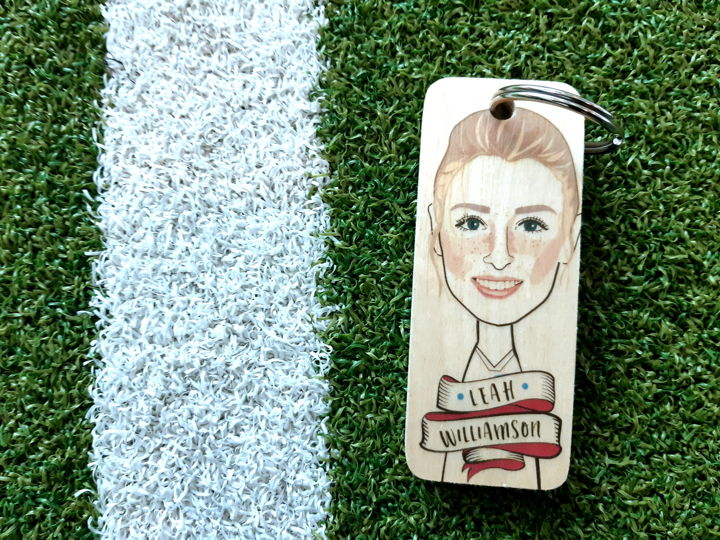 Leah Williamson Wooden Keyring