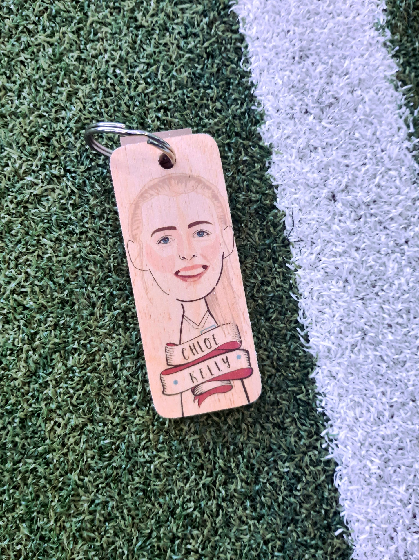 Chloe Kelly Wooden Keyring