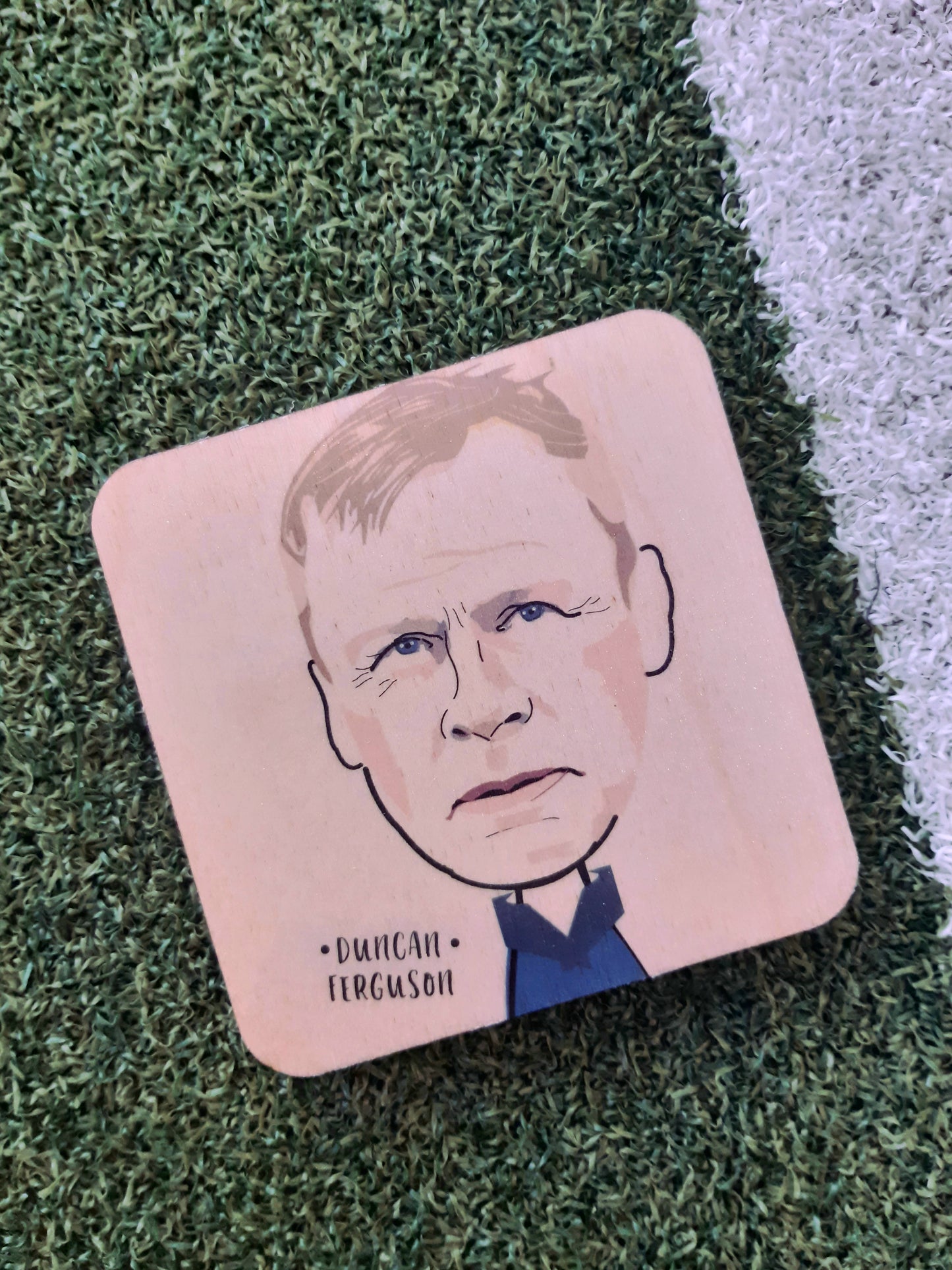 Duncan Ferguson Wooden Coasters