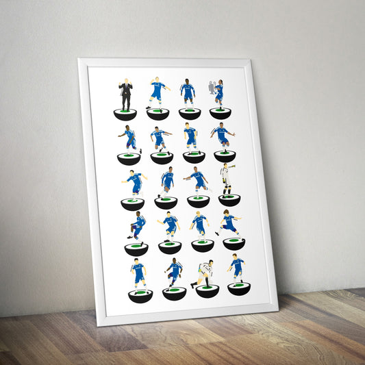 Chelsea 2012 Champions League Winners A3 Subbuteo Print