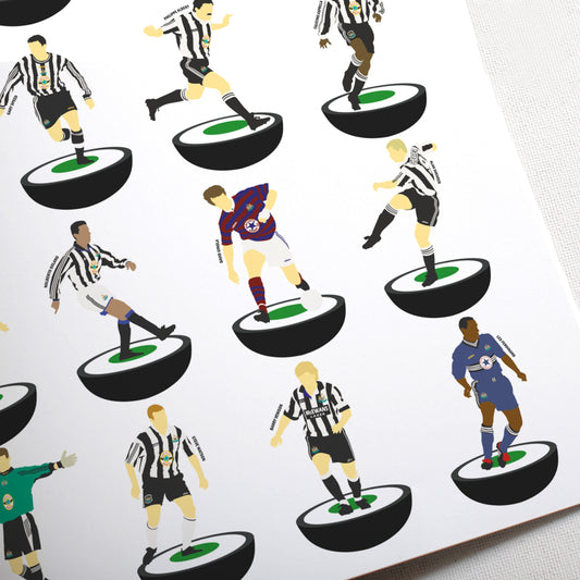Newcastle United 90’s Subbuteo Print