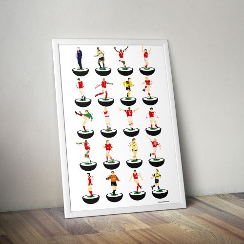 Arsenal Legends Subbuteo Print