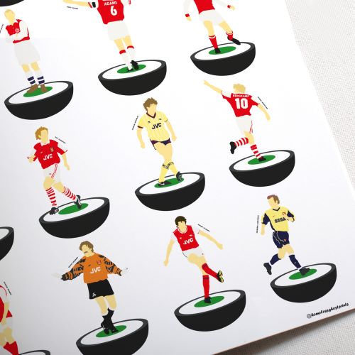 Arsenal Legends Subbuteo Print