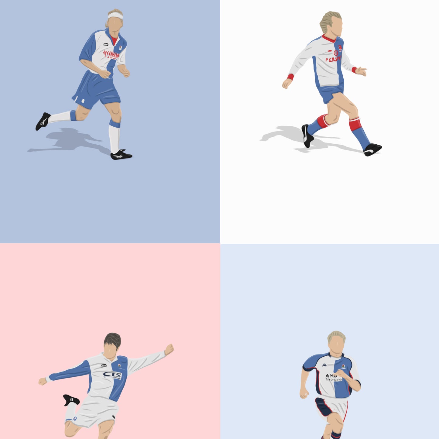 Blackburn Rovers' Greatest Players Print