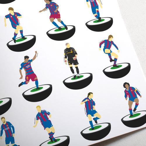 Barcelona Legends Subbuteo Print