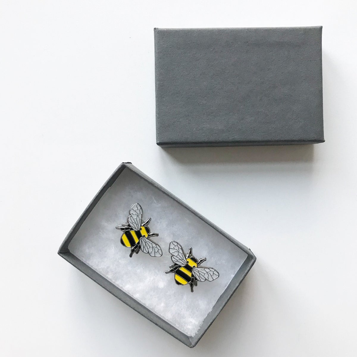 Manchester Bee Yellow Cufflinks - The Manchester Bee Co.