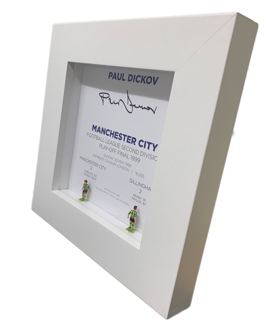 Paul Dickov Signed Hand Painted 1999 Playoff Final Subbuteo Style Display