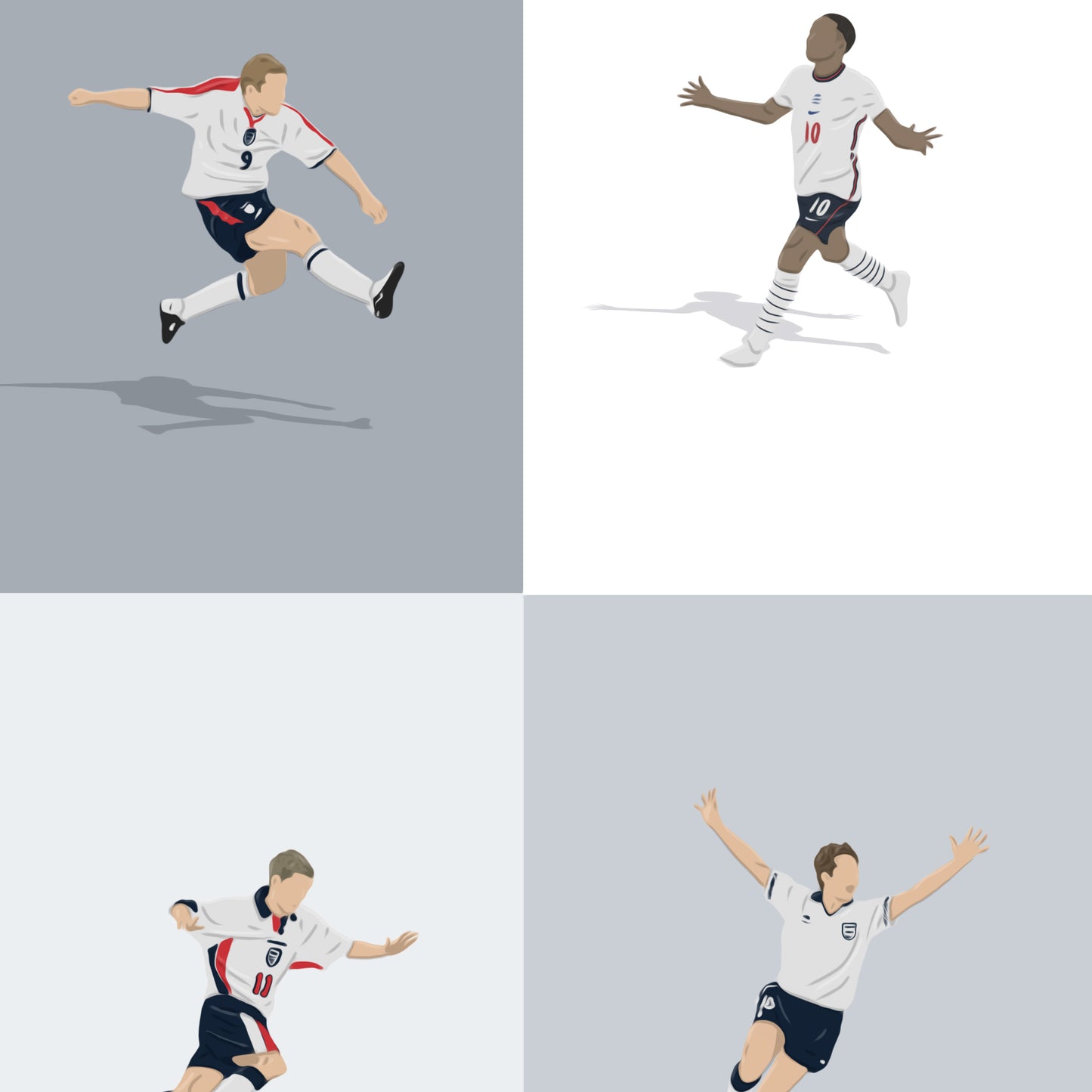 England's Greatest Players Print