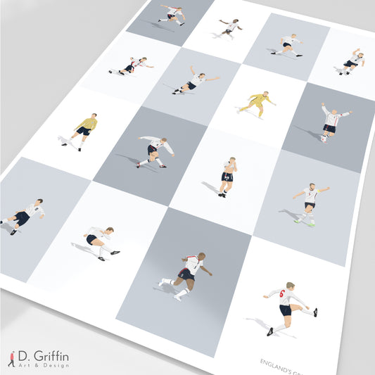 England's Greatest Players Print