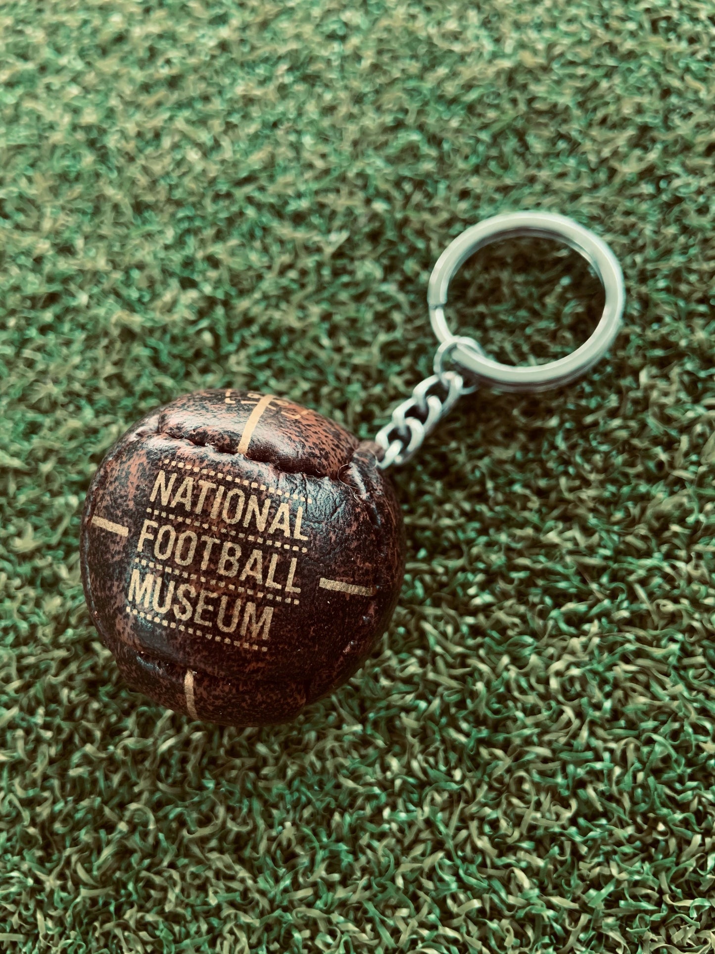 National Football Museum 50s Style Leather Football Keyring