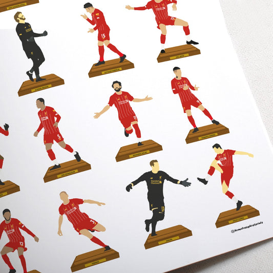 Liverpool Champions 19/20 Subbuteo Print