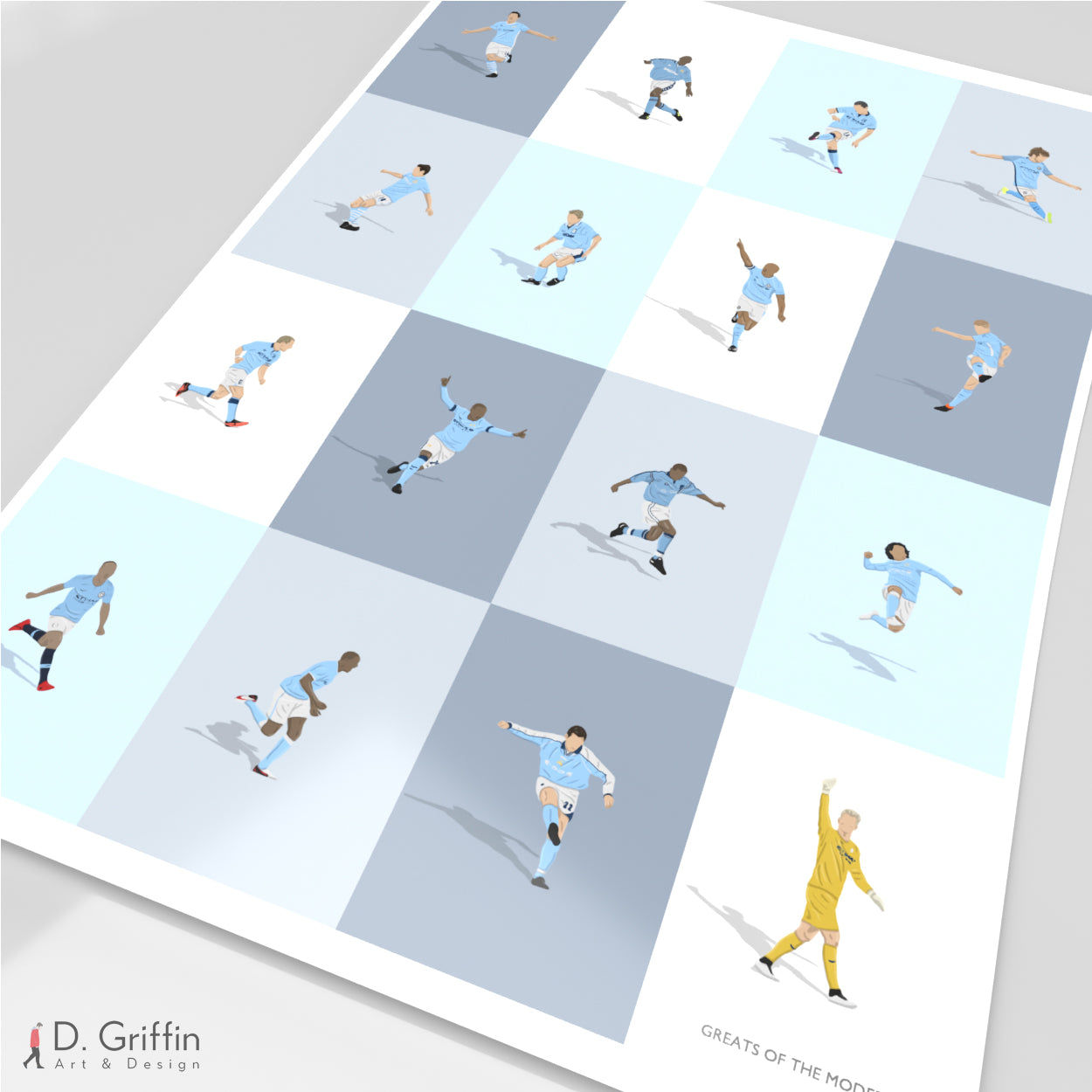 Manchester City's Greatest Players Print