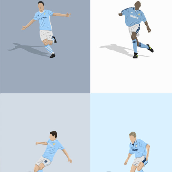 Manchester City's Greatest Players Print