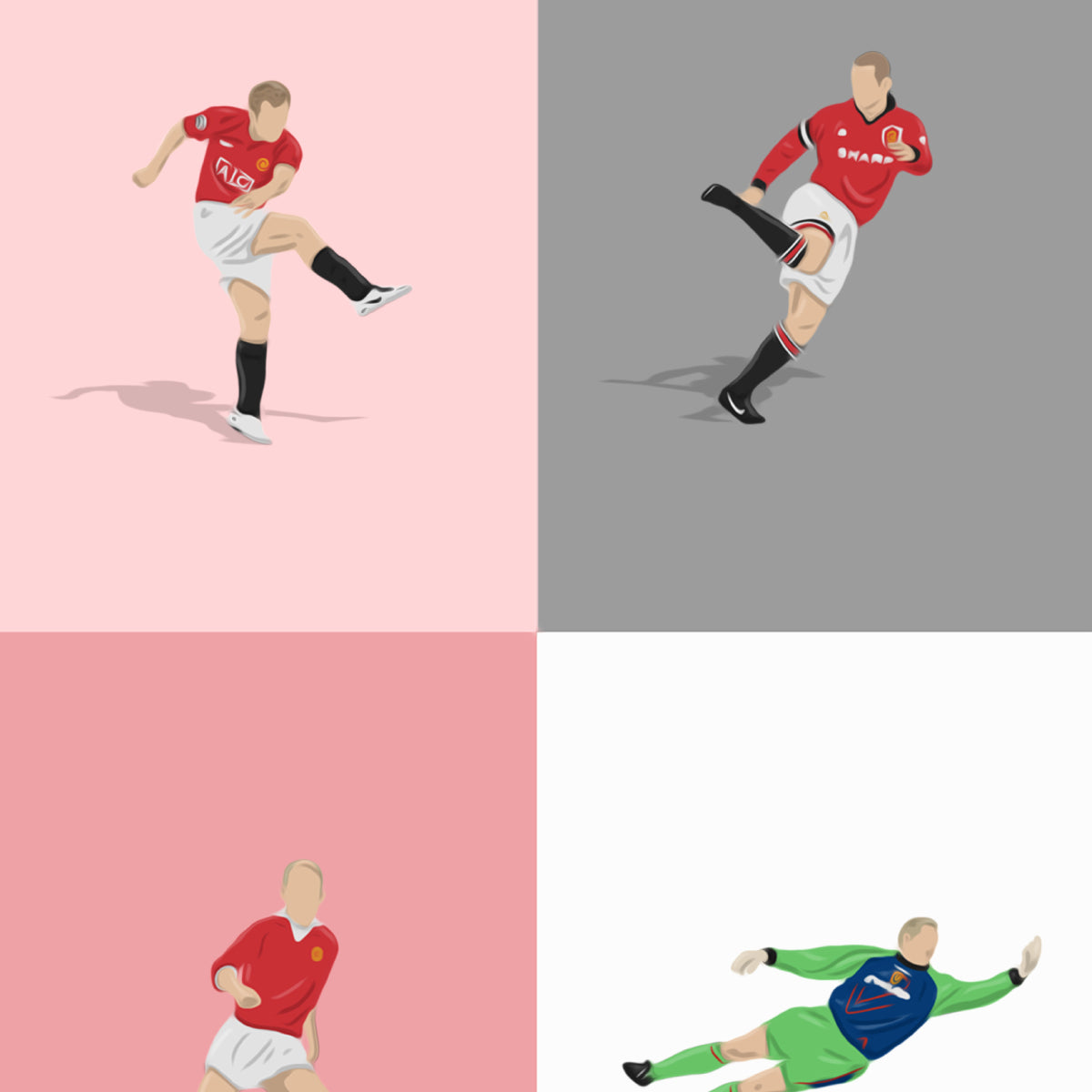 Manchester United's Greatest Players Print