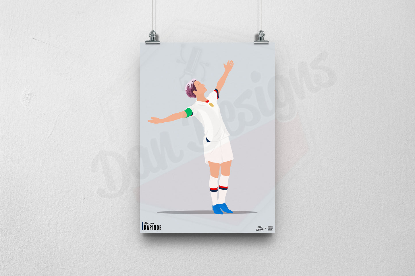 Megan Rapinoe USA A3 Print - DanDesignsGB