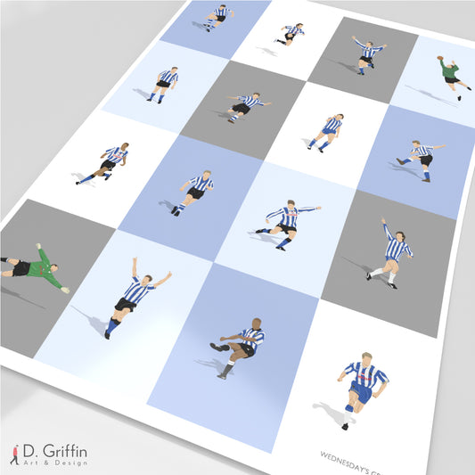 Sheffield Wednesday's Greatest Players Print