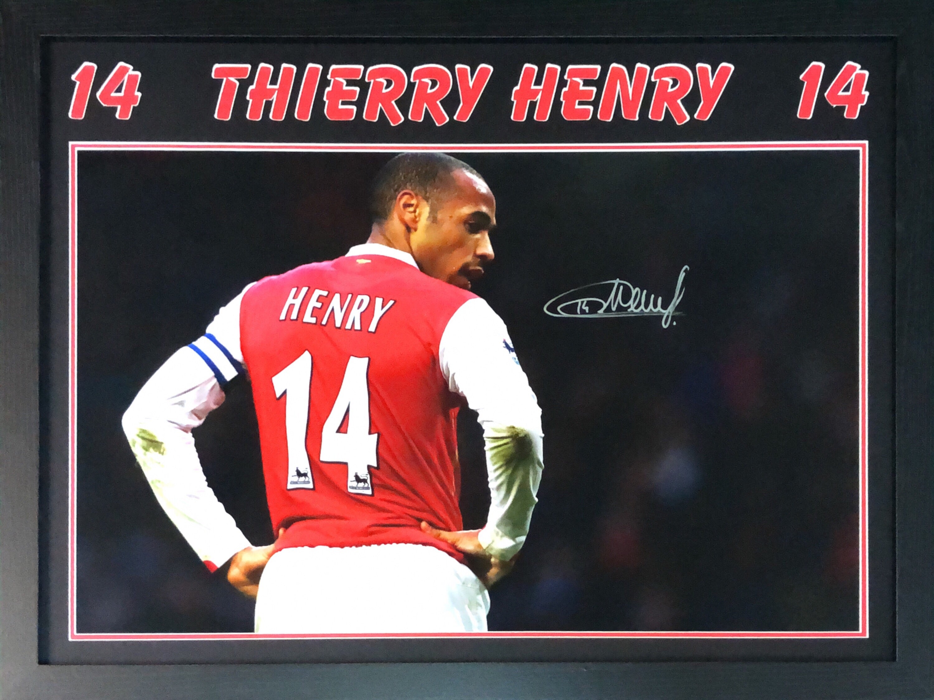 Thierry Henry Autograph Jersey France Framed 37x45