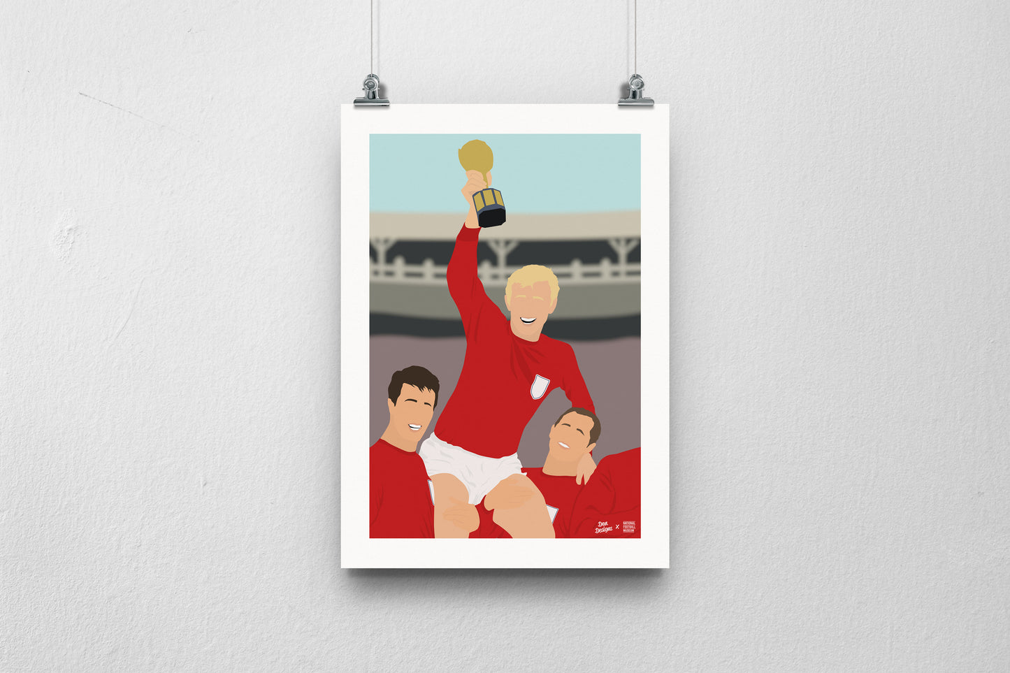 World Cup 1966 Celebration A3 print - DanDesignsGB