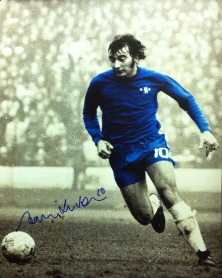 Alan Hudson Signed Chelsea Photo