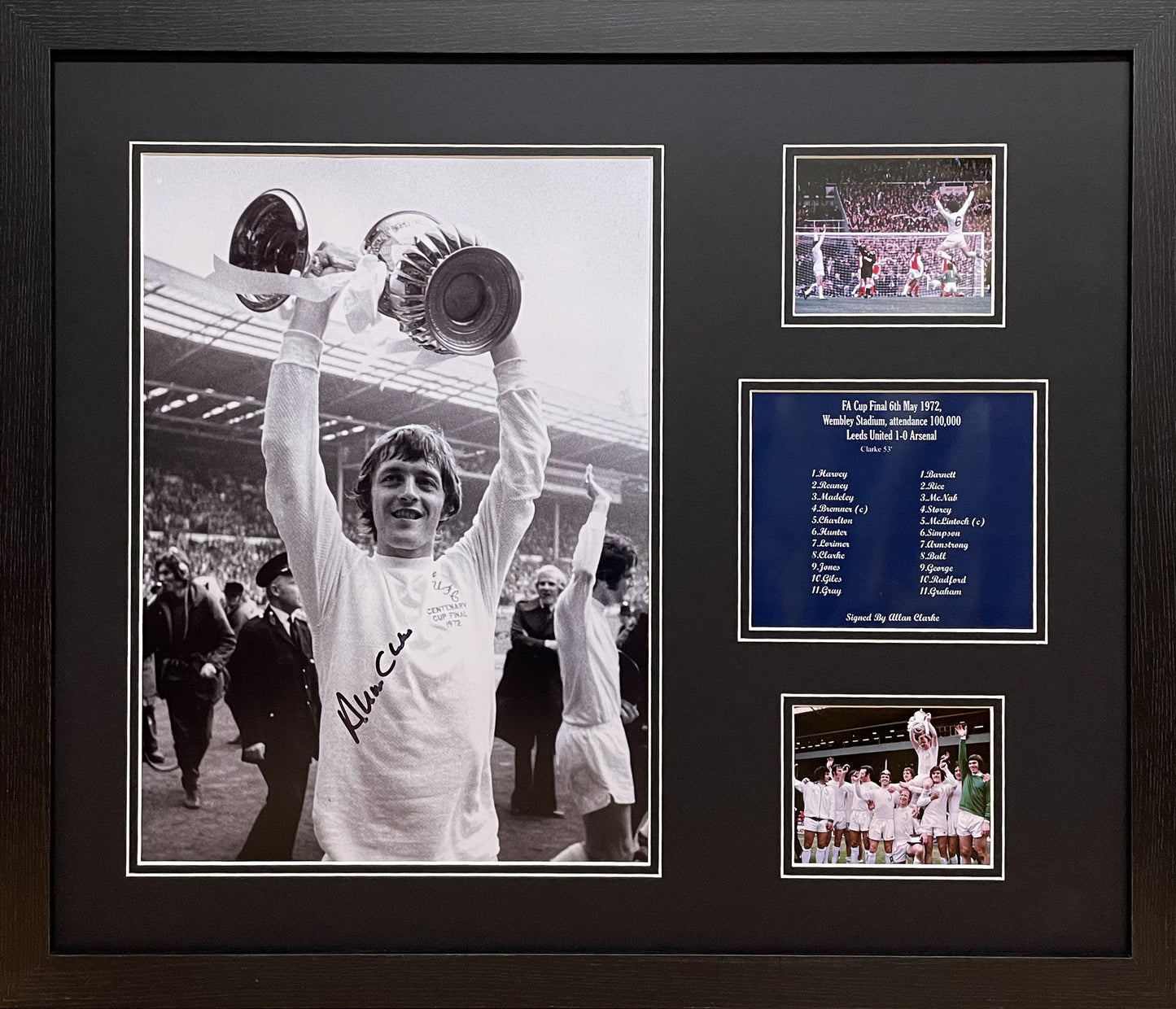 Allan Clarke Signed Leeds United Photo