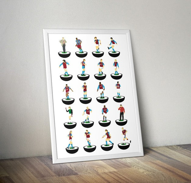 Aston Villa Legends  Subbuteo Print