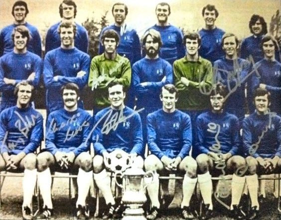 Chelsea 1970 FA Cup Winners Photo Signed by 8