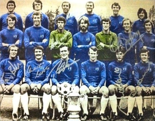 Chelsea 1970 FA Cup Winners Photo Signed by 8