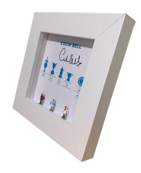 Colin Bell Signed Hand Painted Subbuteo Career Display