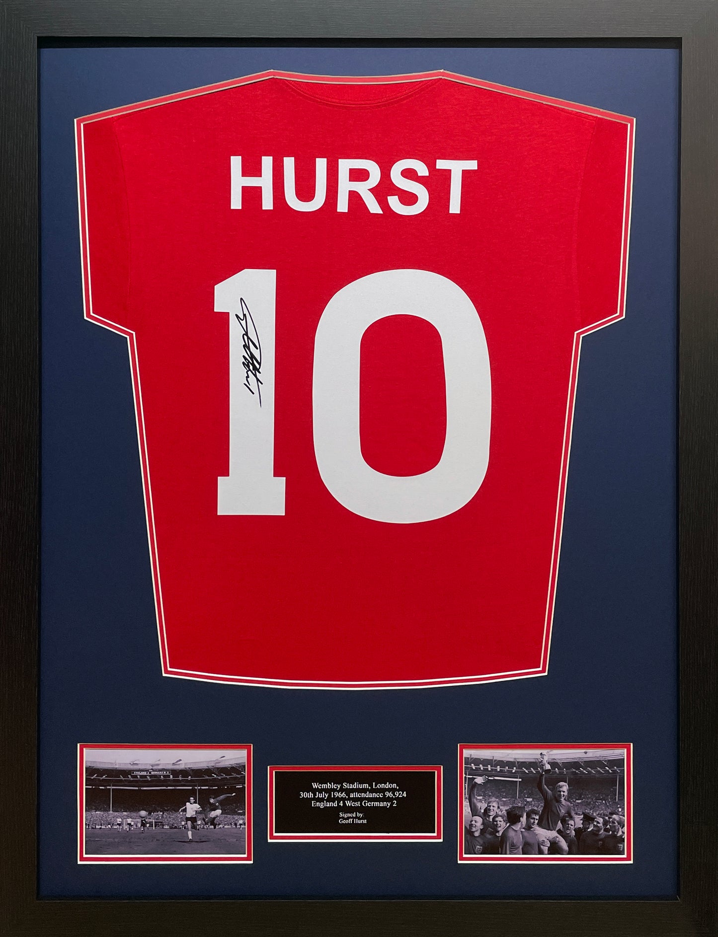 Sir Geoff Hurst Signed 1966 England World Cup No.10 Shirt