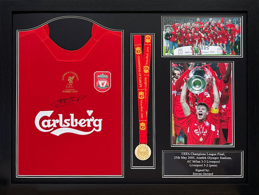 Steven Gerrard Signed Liverpool 2005 Champions League Final Shirt