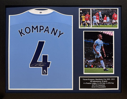 Vincent Kompany signed 20/21 Manchester City shirt