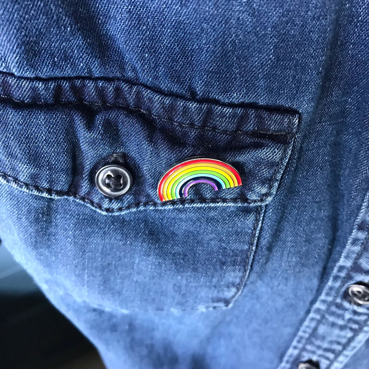 Rainbow Arch Pin Badge - The Manchester Bee Co.