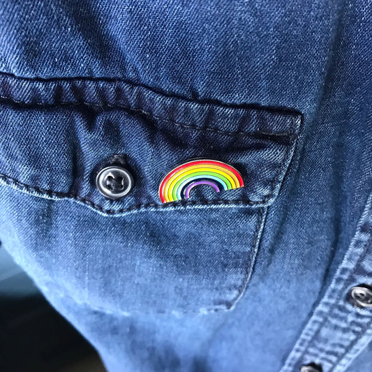 Rainbow Arch Pin Badge - The Manchester Bee Co.